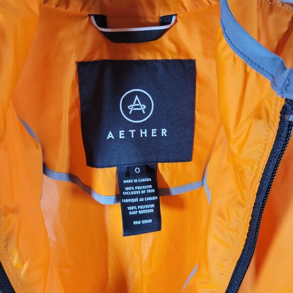 AETHER ORANGE LIGHTWEIGHT CYCLING RIDING FULL ZIP WINDBREAKER JACKET SIZE 0 / XS - Picture 4 of 8